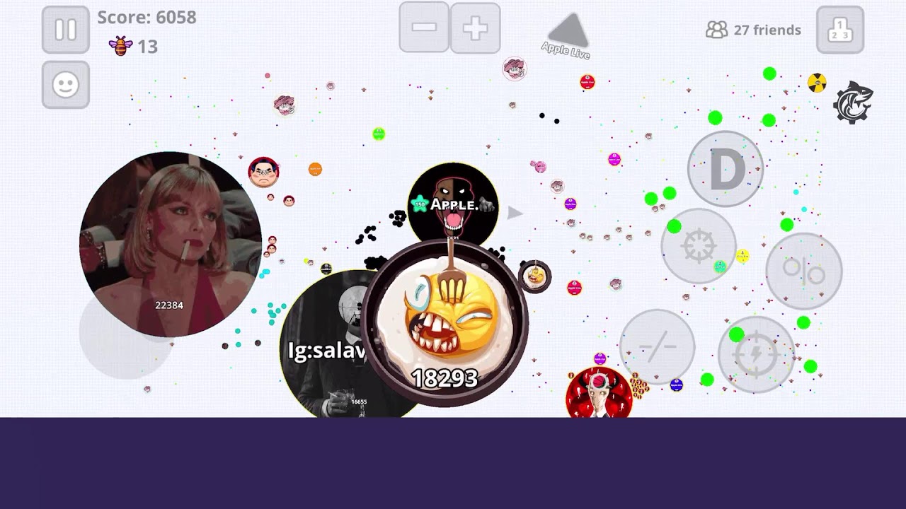 ⛔Agar.io Server⛔ Agario on Mobile with #bots  #AppleAgarLive #Live #Agario #giveaway #100