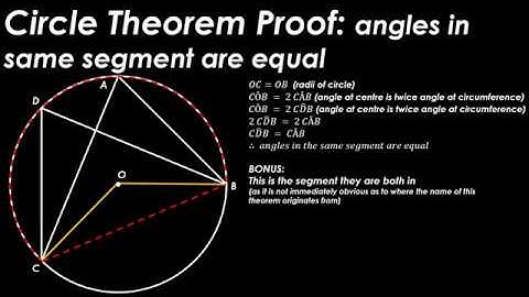 M.002 Circle Theorem Proof: angles in same segment are equal