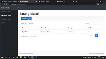 3 - Tutorial Pembuatan Aplikasi Stock Barang Berbasis Web : Membuat Insert Data dengan PHP+MySQL