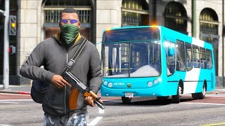 City Bus Driver BANK HEIST with Passengers on Board!! (GTA 5 Mods - Evade Gameplay) screenshot 5