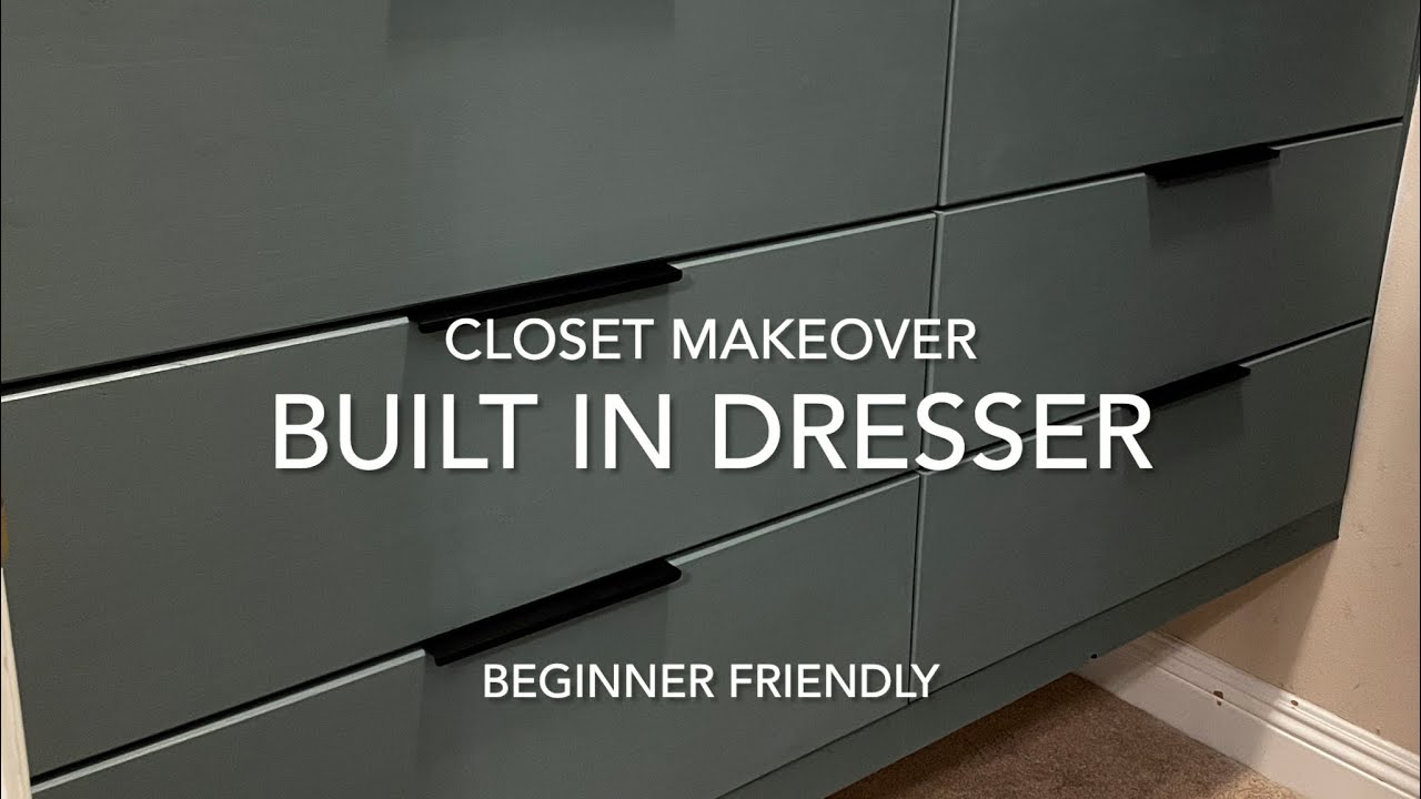 DIY Built in dresser, closet makeover how to - YouTube