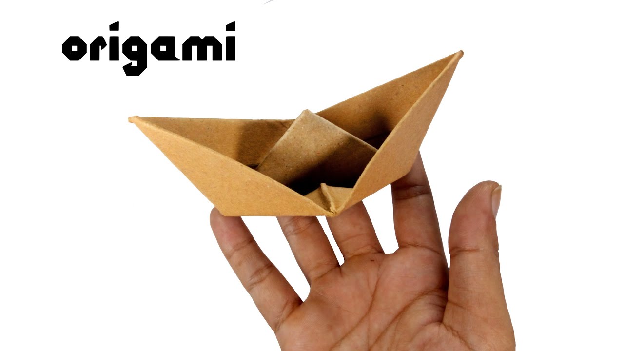 Как сделать картонную лодку оригами » вики полезно Бумажный кораблик Легкий