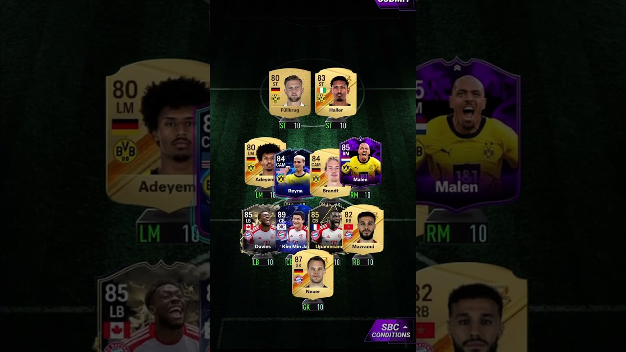 Bayern vs Dortmund MADFUT 24 live sbc 