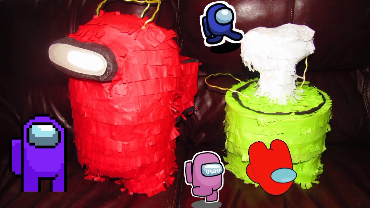 Among Us piñata paso a paso super fácil de hacer todo de cartón ☺ - YouTube