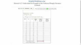 Information Understand an Example of the Unbiased Sample Variance Estimate Guide