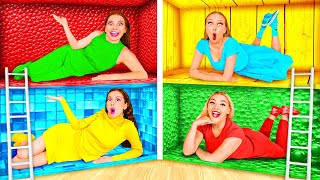 Secret Room Under the Bed Four Colors Challenge | Tiny Build Ideas by BaRaFun Challenge