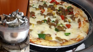 HOW TO BAKE A DELICOUS BEEF PIZZA ON A CHARCOAL JIKO/BAKE BEEF PIZZA WITHOUT OVEN