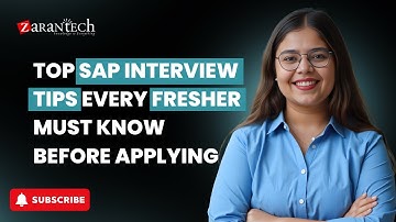 Top SAP Interview Tips Every Fresher MUST Know Before Applying | ZaranTech