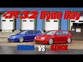 How much horsepower does a stock and turbo R32 make