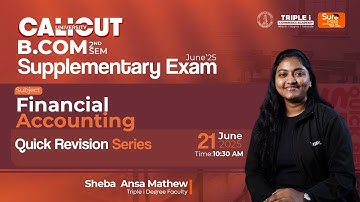 Calicut University | B.Com 2nd Sem | Supplementary Exam June