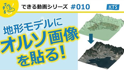 地形モデルに国土地理院空中写真データを貼り付ける方法