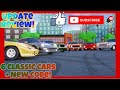 Car dealership tycoon update  6 classic cars  new code roblox