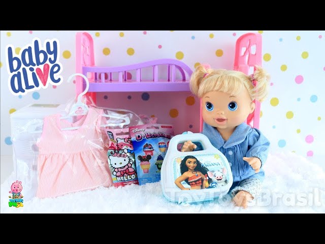 BABY ALIVE MINHA BONECA BIA FANTASIADA DE ARLEQUINA SUPERHERO GIRLS 