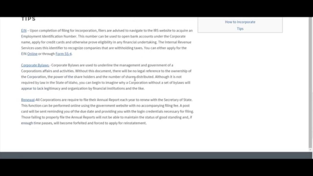 How to Start a Corporation in Idaho | ID Secretary of State