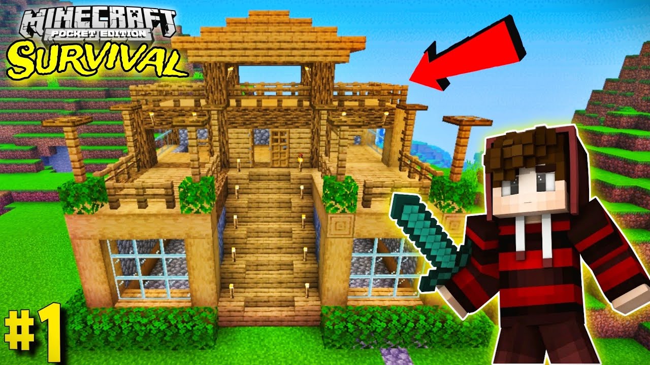 The Perfect Start in Minecraft PE | Minecraft PE Survival Series EP -1 ...