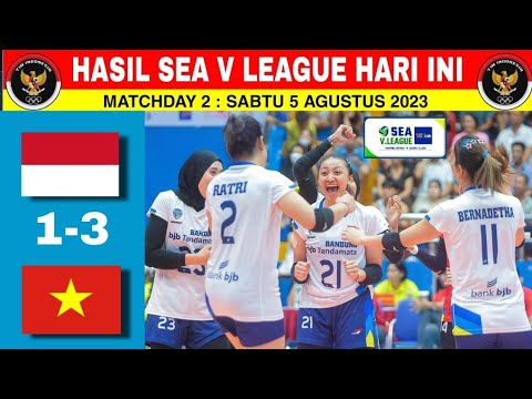 Hasil Sea V League Hari Ini | Indonesia vs Vietnam | Klasemen Sea V League 2023