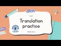 Translation practice - практика перевода с русского на английский