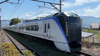 【E353系】特急あずさ5号 東山梨駅高速通過【12両】