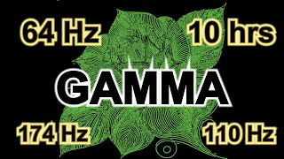 64 Hz GAMMA - 10 hours for Improve cognitive integration & Enhance memory retention. LEFT ear 174 Hz