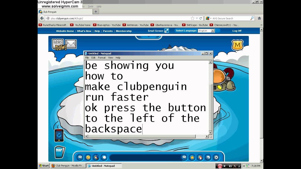 Clubpenguin how To Make Run Faster YouTube