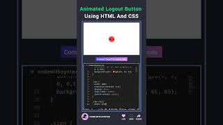 🌐 Animated Logout Button 💀 Using HTML And CSS #js #htmlcss #programming #animation #linux