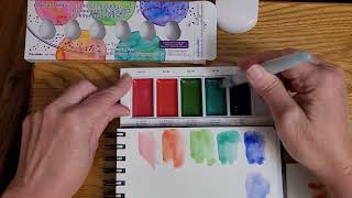 Set THREE of Gansai Tambi Granulating Watercolor by Kuretake!