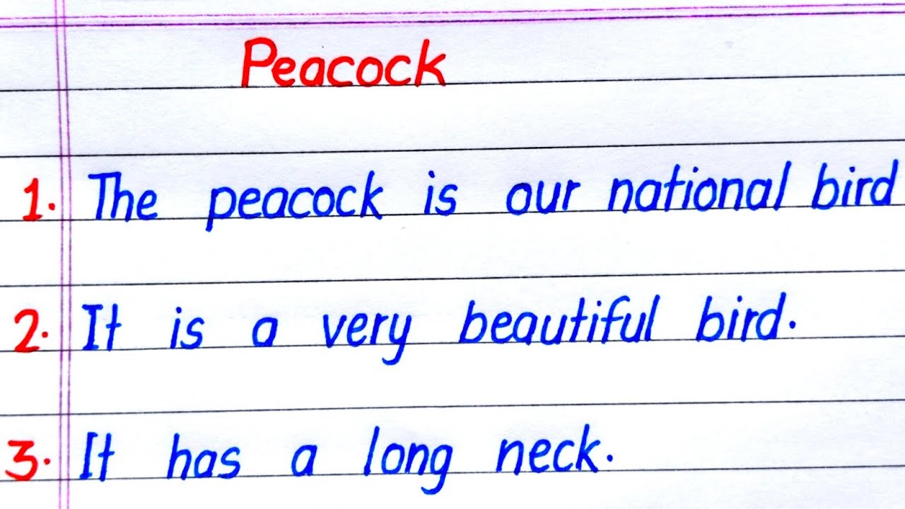 Peacock 🦚 Essay in English 10 Lines Essay on Peacock in English
