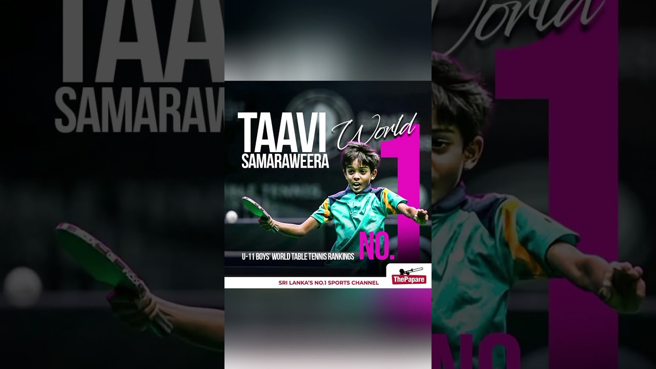 Taavi Samaraweera became the World Number 1 in U-11 Boys' World Table Tennis Rankings 