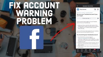 How to Fix Facebook Account Warning || Account Warning Problem Solved