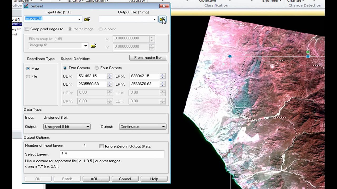 Recorte de una imagen con ERDAS 2011 \ Clipping raster data in ERDAS ...