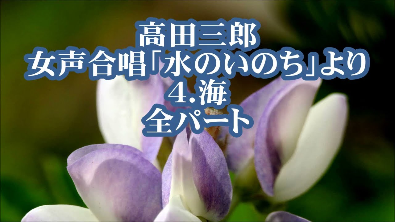 高田三郎 女声「水のいのち」より 4．海 全パート - YouTube