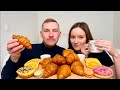 Мукбанг Круассаны пончики макаронс Mukbang Croissants doughnuts macarons