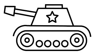 Bolalar uchun tank chizish/Drawing tank for children/Рисунок военный танк для детей