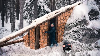 7Day Solo Bushcraft Adventure: Building a Winter Wilderness Shelter'