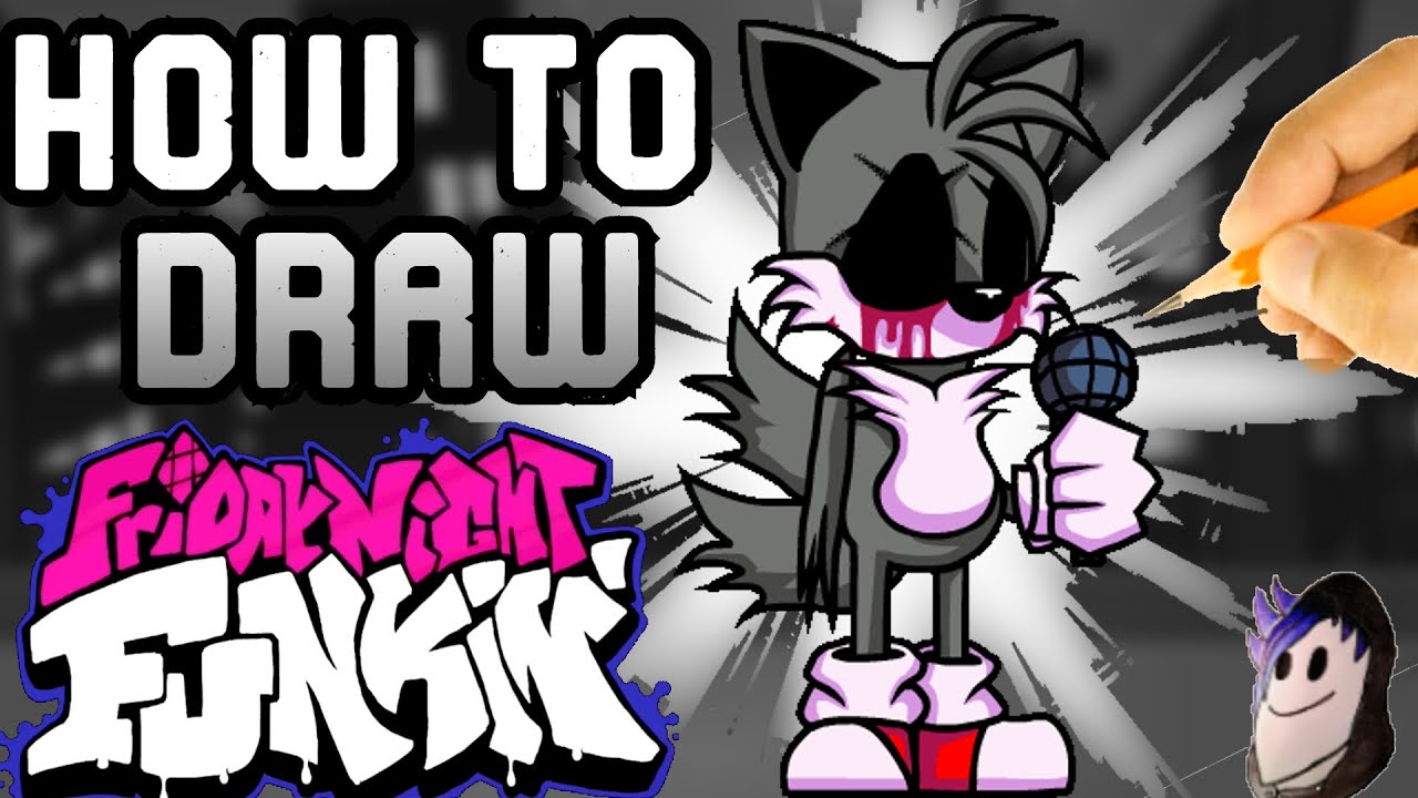 HOW TO DRAW TAILS EXE 2.0  Friday Night Funkin (FNF) - (Draw & Color) 