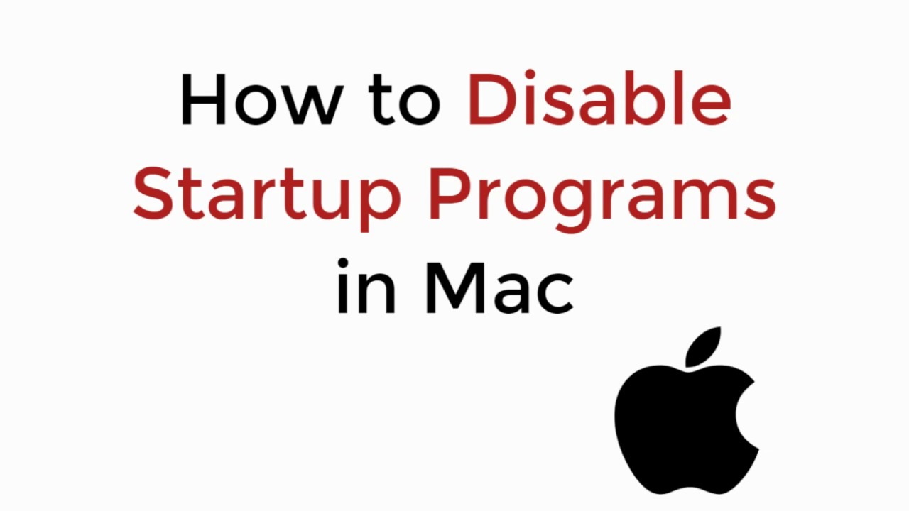 adjust mac startup programs