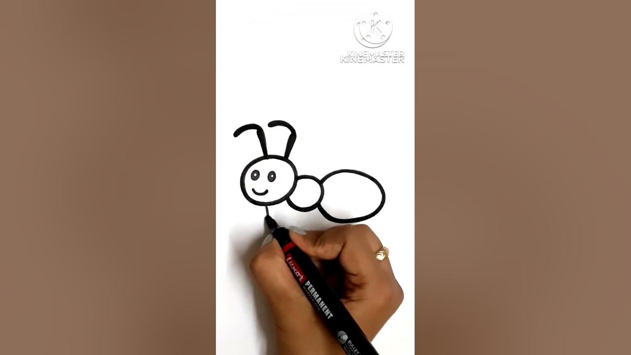 Easy Ant Drawing #shorts #ytshorts #viralshorts #ant #trending #craftomaniabyshivi
