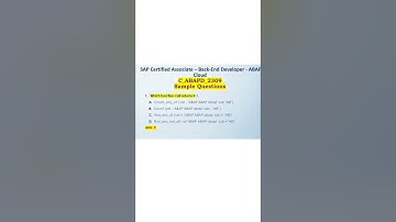 SAP ABAP on Cloud Certification Exam Questions