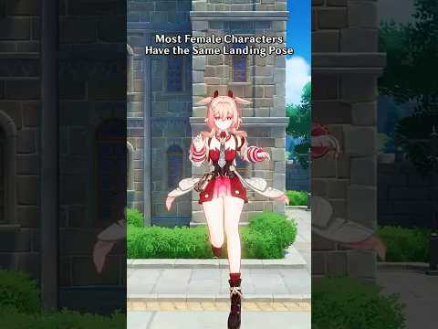 Her Landing Pose Looks Really Unique In Genshin Impact