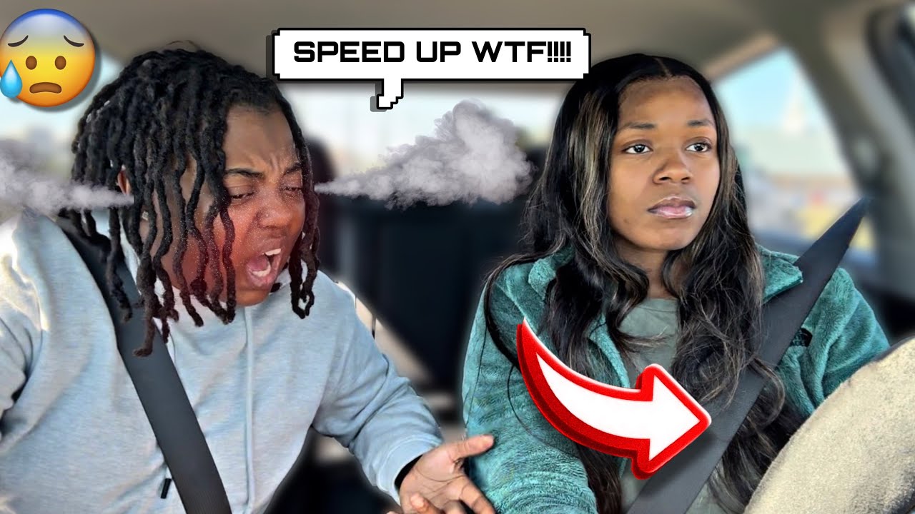 Driving EXTREMELY SLOW PRANK On ANGRY GF!