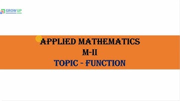 Applied Mathematics M2 - Function