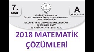 2018 DPY 7. SINIF MATEMATİK SORULARI ÇÖZÜMLERİ