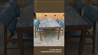 🍽️ Trendy Walnut Dining Table – Clearance Sample, Sturdy 💫