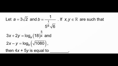 IIT JEE Advanced - 2024- Logarithms and Linear Equations in two variables question.