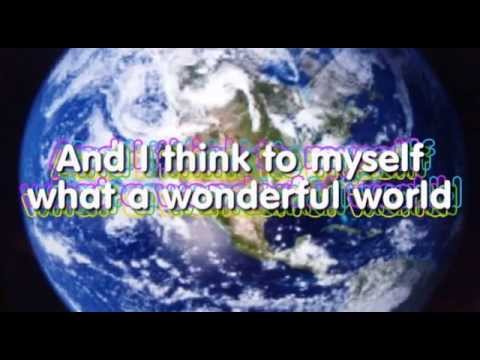 WHAT A WONDERFUL WORLD KARAOKE Louis Armstrong instrumental lyrics video