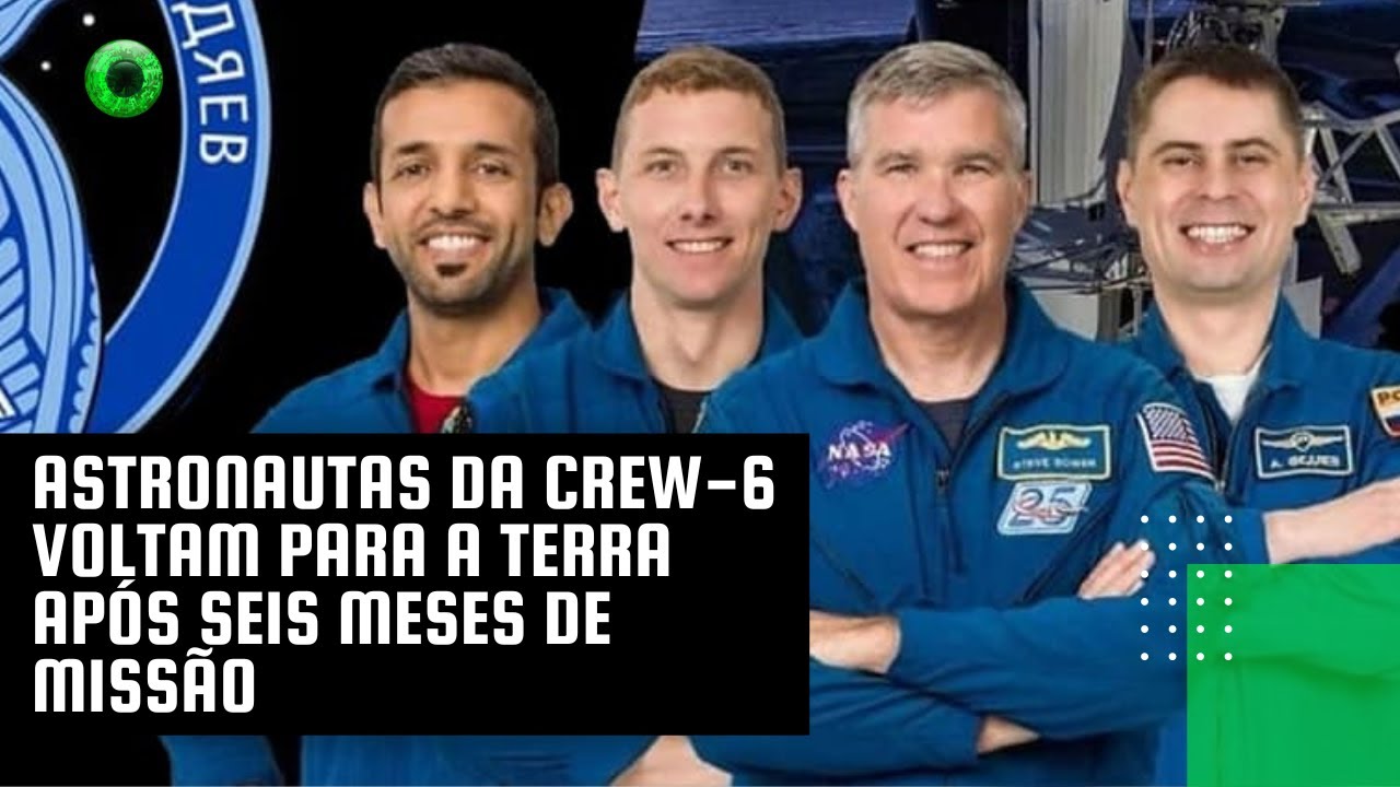 Astronautas da Crew-6 voltam para a Terra após seis meses de missão