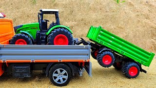 Dump truck finds and rescue tractor - BonBon Cars Tv