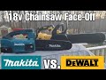 Makita 10" vs. Dewalt 12" Chainsaw Comparison... Boarshead Surprise
