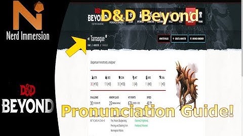 D&D Beyond Pronunciation Guide! | Nerd Immersion
