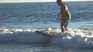 SDSU Pro surfer from Germany 2 nd day surfing in Cardiff ever